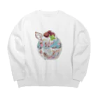 【ホラー専門店】ジルショップの桜チョコミント❀スイーツ Big Crew Neck Sweatshirt