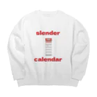 十織のお店のslender calendar Big Crew Neck Sweatshirt