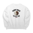 メシテロタイプ（飯テロTシャツブランド）のビーフカレー・欧風カレー（ビンテージ風） Big Crew Neck Sweatshirt