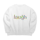 ハチカラのlaugh！黒柴 Big Crew Neck Sweatshirt