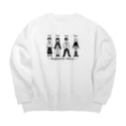 Andiamoの日本人ストーリー近代編（黒） Big Crew Neck Sweatshirt