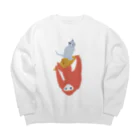 ロゴスの猫&ナマケモノ⇒UFO捕獲編 Big Crew Neck Sweatshirt