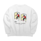 38　サンパチのまちがいさがし#01「DOOR」　レッド　表のみ Big Crew Neck Sweatshirt