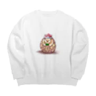 くまがすきの柏餅とハリネズミ Big Crew Neck Sweatshirt