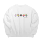 ネナロコのウシウシファイブ／白 Big Crew Neck Sweatshirt