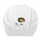 有限会社サイエンスファクトリーの巣穴で休むラフィンちゃん Big Crew Neck Sweatshirt