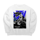 WIND-OF-SILVERのスタイリッシュ夜叉 Big Crew Neck Sweatshirt