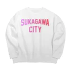 JIMOTOE Wear Local Japanの須賀川市 SUKAGAWA CITY Big Crew Neck Sweatshirt