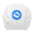 くーちゃんのビオトープ孟子（ロゴ）スカイブルー Big Crew Neck Sweatshirt