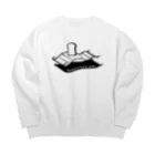 segasworksの空飛ぶ絨毯に乗るパン Big Crew Neck Sweatshirt