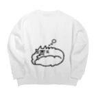 要のぽんぽんねこすぴすぴ Big Crew Neck Sweatshirt