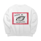 LUNARHOLIC STOREの偽諺～参～「百聞は一見に如く」(赤縁) Big Crew Neck Sweatshirt