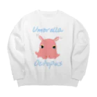 LalaHangeulのumbrella octopus(めんだこ) 英語バージョン② Big Crew Neck Sweatshirt