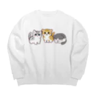 ふわにゃんshopののんびりにゃんず Big Crew Neck Sweatshirt