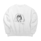 ぼっこっこおみせのけびょう Big Crew Neck Sweatshirt