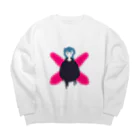 Hello Worldのペイントガール Big Crew Neck Sweatshirt