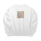 lunar eclipseのあめやんだ？ブラウン Big Crew Neck Sweatshirt