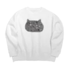 フジサキ（よころ）の猫も愛せばにゃーと鳴く Big Crew Neck Sweatshirt