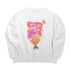 フジサキ（よころ）のセミの見た夢 Big Crew Neck Sweatshirt