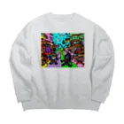 Ａ’ｚｗｏｒｋＳの宇宙人類皆兄弟 HORIZONTAL Big Crew Neck Sweatshirt