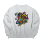 宇久伊須（ウグイス）のNEWS_color Big Crew Neck Sweatshirt