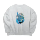 Ａ’ｚｗｏｒｋＳのBLUE DRAGON Big Crew Neck Sweatshirt