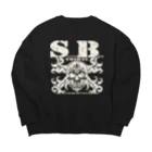 Ａ’ｚｗｏｒｋＳのSKULL&BONE TRIBAL GRUNGE WHT Big Crew Neck Sweatshirt