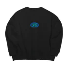 SFBの"SFB" fire sweatshirt BLACK Big Crew Neck Sweatshirt