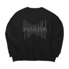 YuukingStoreのBURNING  outline Big Crew Neck Sweatshirt