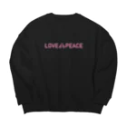 LOVE 💩 PEACEのLOVE💩PEACE ”PINK” ビッグシルエットスウェット