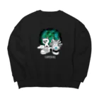 nya-mew（ニャーミュー）のミューゲイザー#2 (meowGAZER#2) Big Crew Neck Sweatshirt