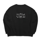 tabiのPenguins_white Big Crew Neck Sweatshirt