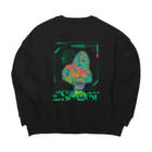 YuukingStoreのEXPORT 前面プリント Big Crew Neck Sweatshirt