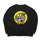 ハワイが大好きな女の子『HENOHENO MAPPY』のx waccha コラボデザイン１ Big Crew Neck Sweatshirt