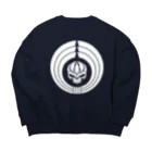 Ａ’ｚｗｏｒｋＳの熨斗輪に髑髏 白（オリジナル家紋シリーズ） Big Crew Neck Sweatshirt