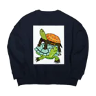 316(MIHIRO)のスペインイシガメとクサガメちゃん Big Crew Neck Sweatshirt