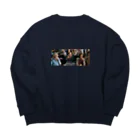 chinpokotarouのビールマン Big Crew Neck Sweatshirt