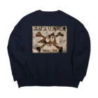 Ａ’ｚｗｏｒｋＳのスリスリ海賊団　海賊旗　ジョリジョリロジャー　布テクスチャ Big Crew Neck Sweatshirt