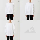 SFBの"SFB" Fire sweatshirt WHITE ビッグシルエットスウェットのサイズ別着用イメージ(男性)