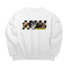 くぅTikTok猫部の裏起毛TikTok猫部６にゃんビッグシルエットトレーナー Big Crew Neck Sweatshirt