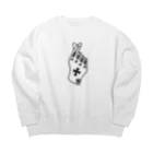 elli-okiのHazichi×WHITE Big Crew Neck Sweatshirt