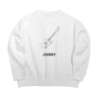 Handwritten GuitarsのJOHNNY -black line- Big Crew Neck Sweatshirt