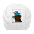 be_ku_toのうちゅうじん Big Crew Neck Sweatshirt