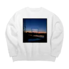 空置き場店のCountryside sunset 〜田舎の夕焼け〜 Big Crew Neck Sweatshirt