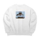 ZUNさんのオミセ。のドーナツペロリチャン！ Big Crew Neck Sweatshirt