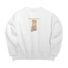 Merrorのミュシャ 百合コラージュ Big Crew Neck Sweatshirt