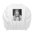 ノーライフノーマスクの版画な友人 Big Crew Neck Sweatshirt