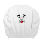 右手リアンうめもと公式のクソコラくん Big Crew Neck Sweatshirt