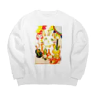 ▲ゆっこ(岩手産のスカイツリー )▲の招き猫！ Big Crew Neck Sweatshirt