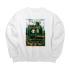 AkironBoy's_Shopのサボテンとサウナの融合 (Fusion of cactns and Sauna) Big Crew Neck Sweatshirt